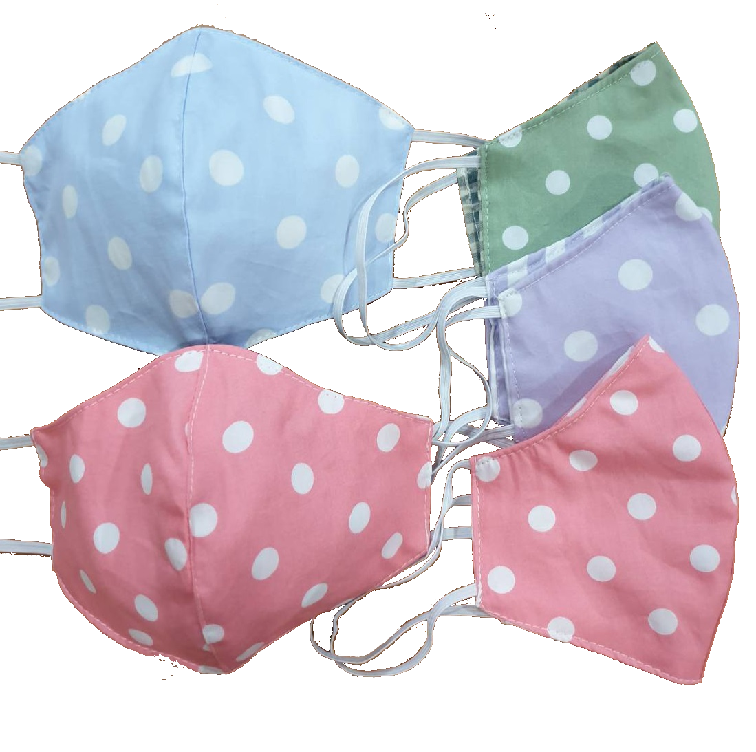 DoggyDolly Mundbedeckung aus Baumwolle - Gesichtsmaske bunter Mix 5er Set