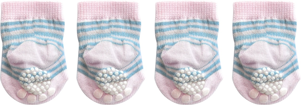 DoggyDolly SO001 Hundesocken rosa-blau