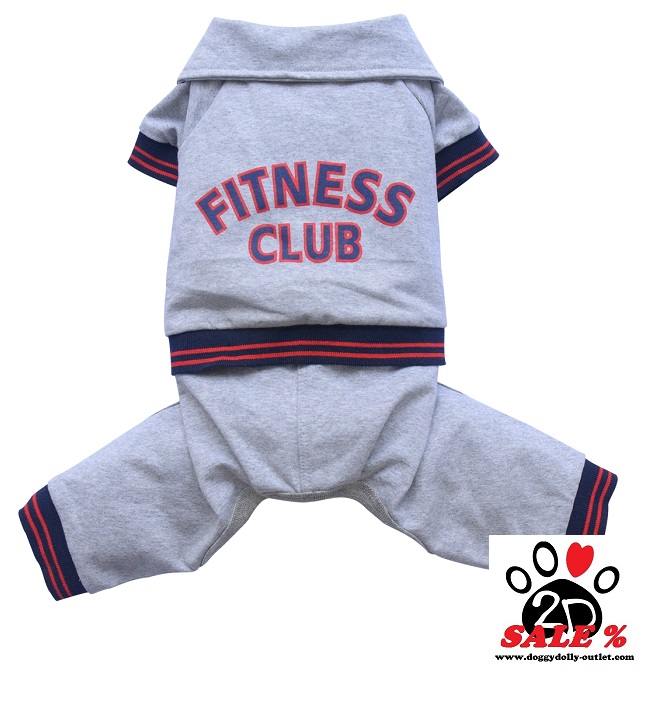 DoggyDolly DRF003 Jogginganzug für Hunde grau