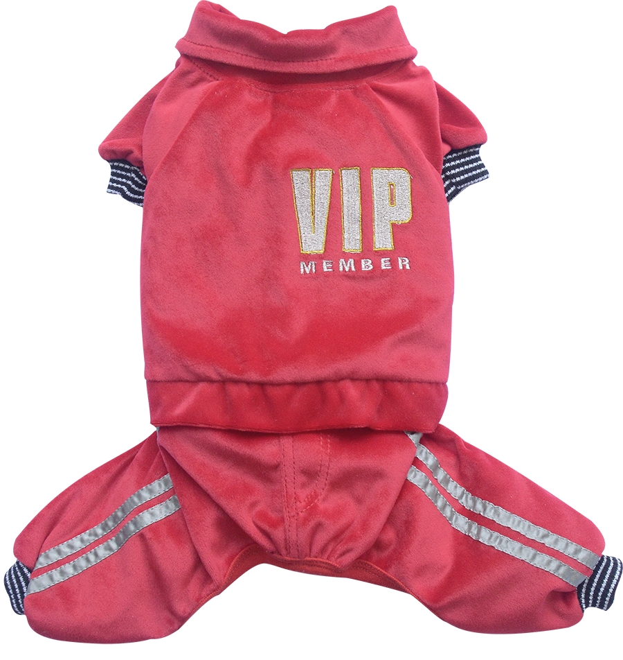 DoggyDolly DRF028 Jogginganzug für Hunde VIP rot