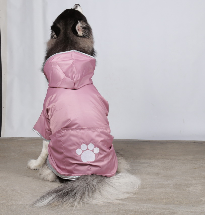 DoggyDolly BIG DOG BD013 Regenmantel für große Hunde rosa