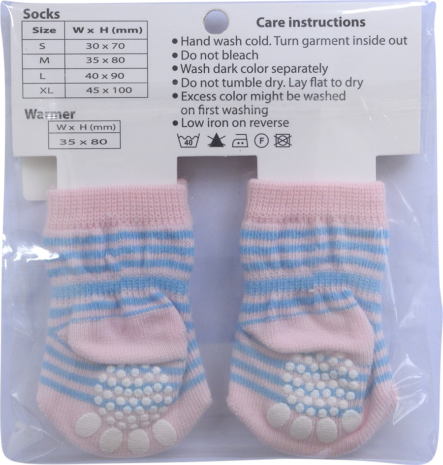 DoggyDolly SO001 Hundesocken rosa-blau