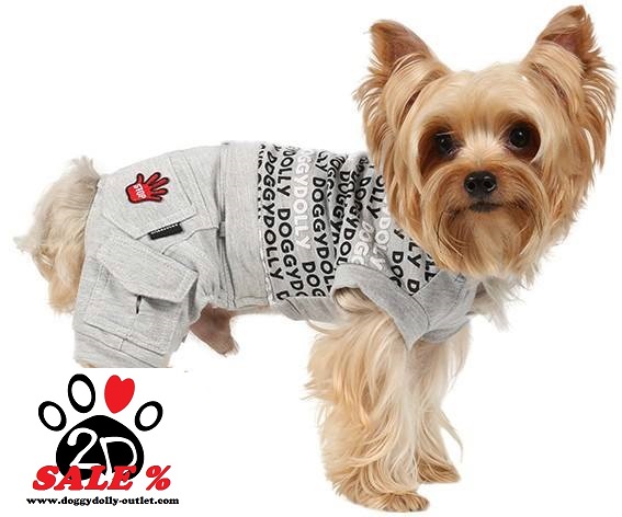 DoggyDolly DRF012 Jogginganzug für Hunde grau